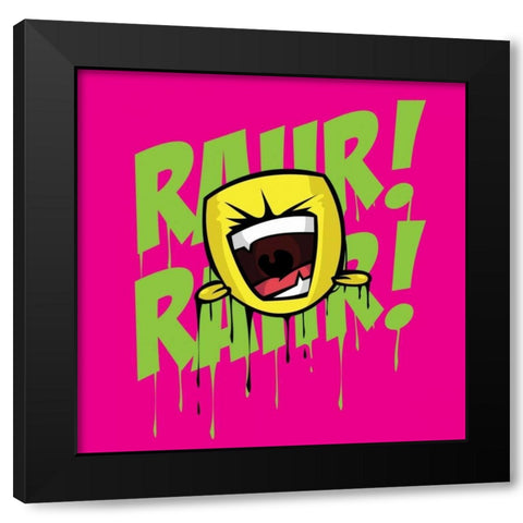 Rahr D Black Modern Wood Framed Art Print by Rodriquez Jr, Enrique
