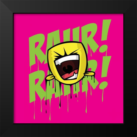 Rahr D Black Modern Wood Framed Art Print by Rodriquez Jr, Enrique