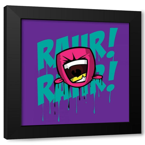 Rahr E Black Modern Wood Framed Art Print by Rodriquez Jr, Enrique