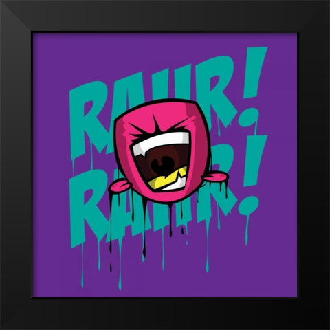 Rahr E Black Modern Wood Framed Art Print by Rodriquez Jr, Enrique