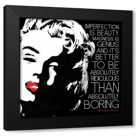 Monroe Worded Black Modern Wood Framed Art Print with Double Matting by Rodriquez Jr, Enrique
