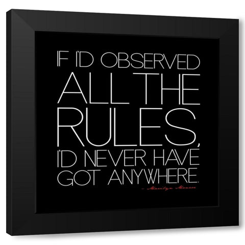 Quotes By A Legend Black Modern Wood Framed Art Print with Double Matting by Rodriquez Jr, Enrique