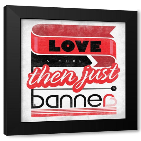 Love Beyond Love Black Modern Wood Framed Art Print with Double Matting by Rodriquez Jr, Enrique