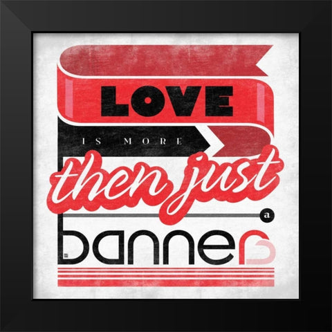 Love Beyond Love Black Modern Wood Framed Art Print by Rodriquez Jr, Enrique