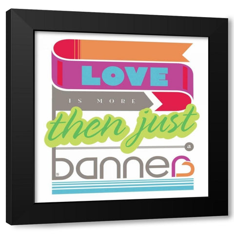 Love Over Flows Black Modern Wood Framed Art Print by Rodriquez Jr, Enrique