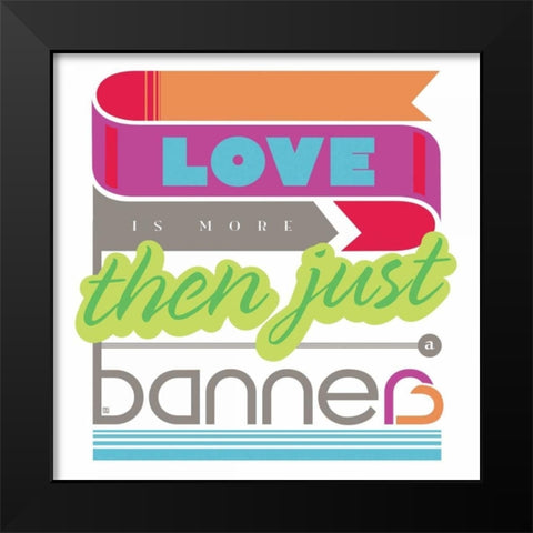 Love Over Flows Black Modern Wood Framed Art Print by Rodriquez Jr, Enrique