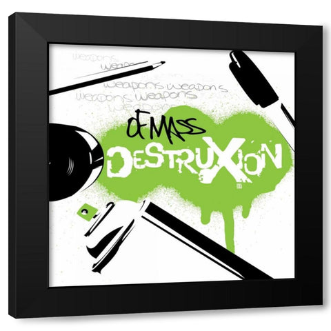 WMD Black Modern Wood Framed Art Print by Rodriquez Jr, Enrique