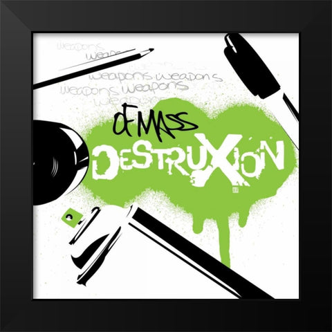 WMD Black Modern Wood Framed Art Print by Rodriquez Jr, Enrique