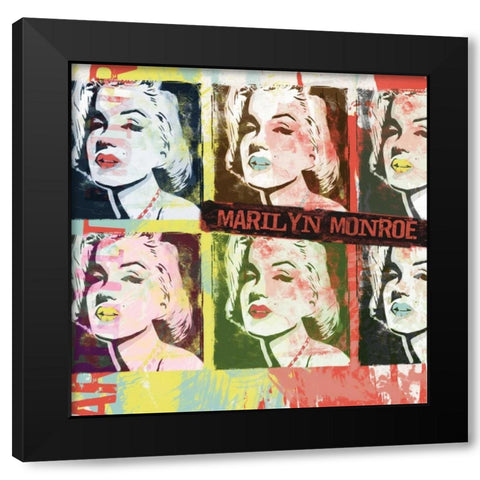 Monroe Figures Black Modern Wood Framed Art Print by Rodriquez Jr, Enrique