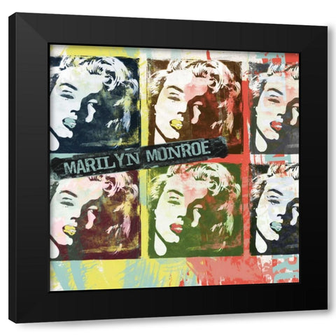 Monroe Figures 2 Black Modern Wood Framed Art Print with Double Matting by Rodriquez Jr, Enrique