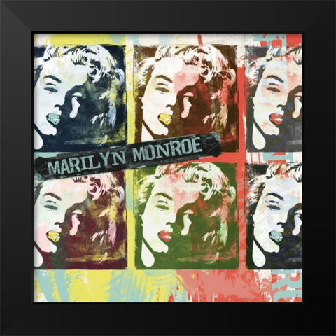 Monroe Figures 2 Black Modern Wood Framed Art Print by Rodriquez Jr, Enrique