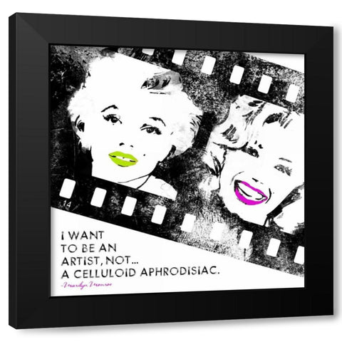 Celluloid Aphrodisiac A Black Modern Wood Framed Art Print with Double Matting by Rodriquez Jr, Enrique