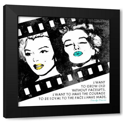 Celluloid Aphrodisiac B Black Modern Wood Framed Art Print by Rodriquez Jr, Enrique