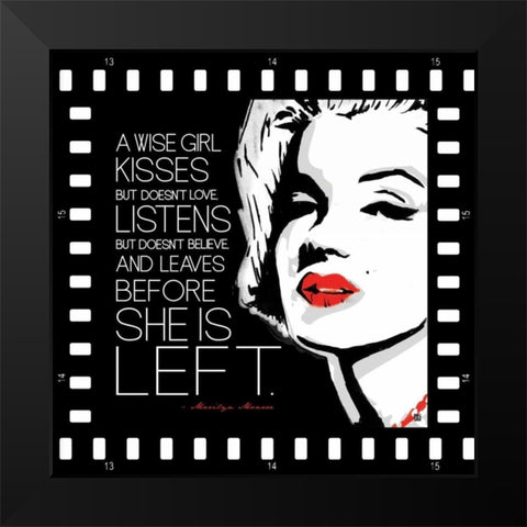 A Wise Girl Black Modern Wood Framed Art Print by Rodriquez Jr, Enrique