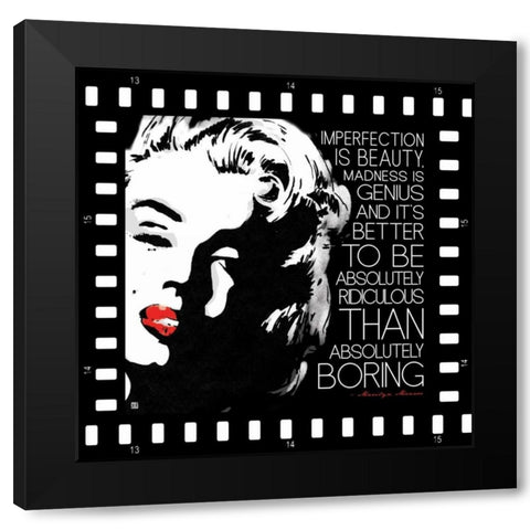 Imperfection is Beauty Black Modern Wood Framed Art Print with Double Matting by Rodriquez Jr, Enrique