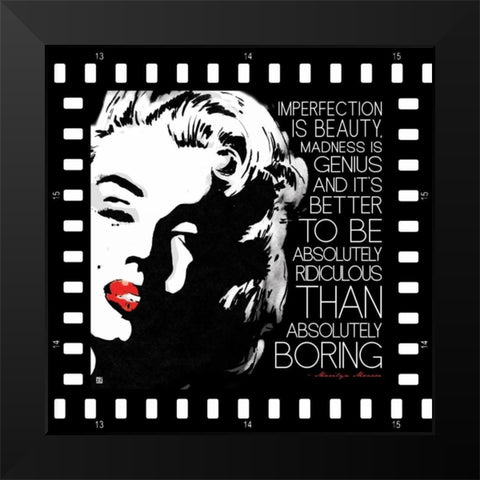 Imperfection is Beauty Black Modern Wood Framed Art Print by Rodriquez Jr, Enrique