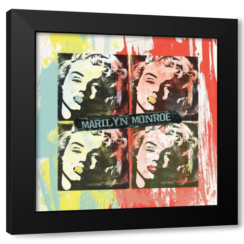 Monroe Painted G Black Modern Wood Framed Art Print with Double Matting by Rodriquez Jr, Enrique