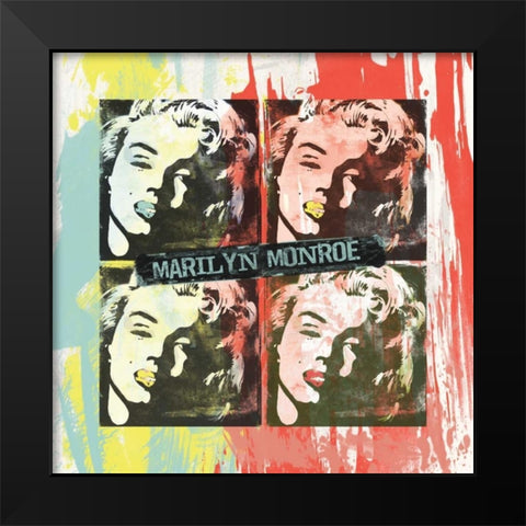 Monroe Painted G Black Modern Wood Framed Art Print by Rodriquez Jr, Enrique