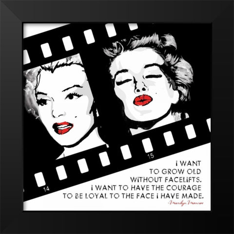 The Face I Have Made Black Modern Wood Framed Art Print by Rodriquez Jr, Enrique