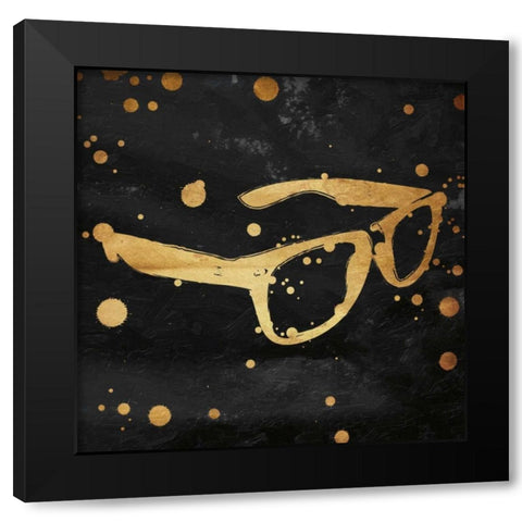 See The Gold Paint Black Modern Wood Framed Art Print by Rodriquez Jr, Enrique