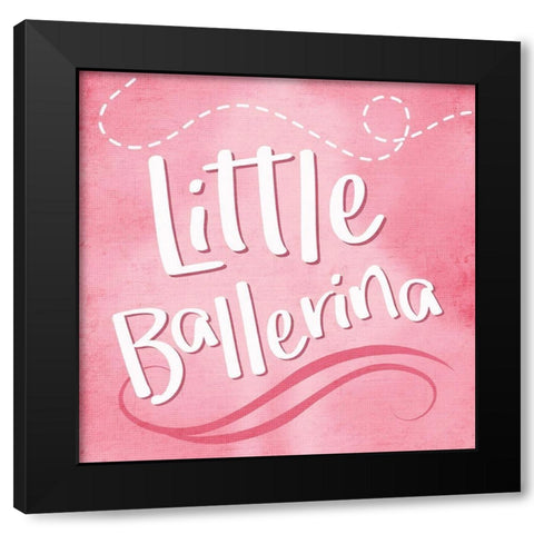 Little Ballerina Black Modern Wood Framed Art Print by Rodriquez Jr, Enrique