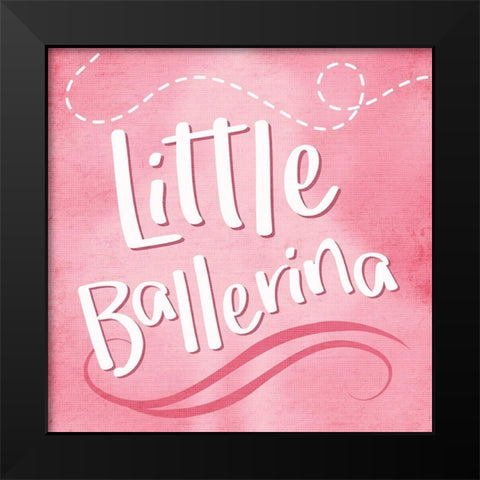 Little Ballerina Black Modern Wood Framed Art Print by Rodriquez Jr, Enrique