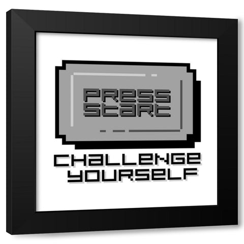 Challenge Yourself Black Modern Wood Framed Art Print with Double Matting by Rodriquez Jr, Enrique