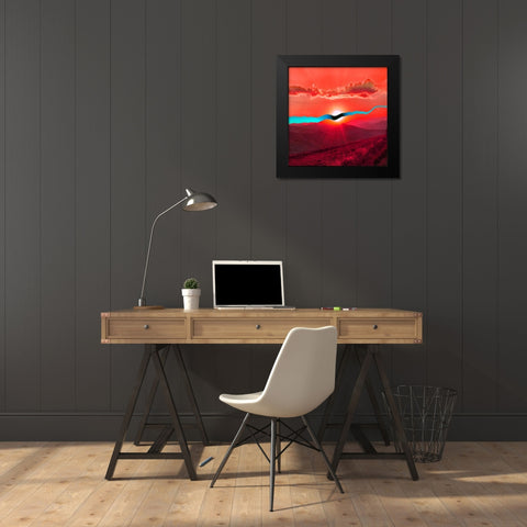 Surgical Summer Black Modern Wood Framed Art Print by Rodriquez Jr, Enrique