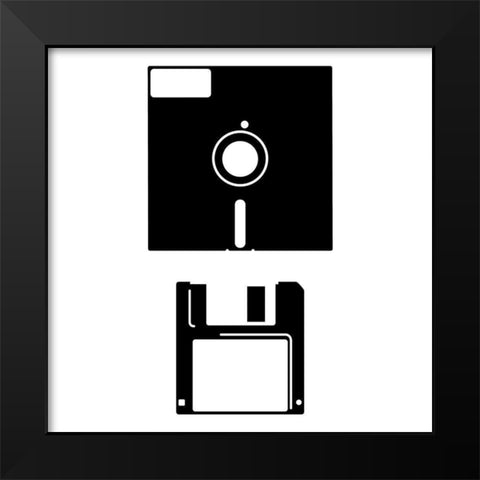 Computer Entertainment 2 Black Modern Wood Framed Art Print by Rodriquez Jr, Enrique