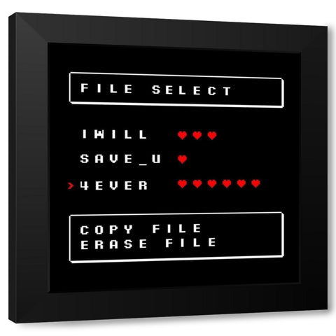 I Will Save U Black Modern Wood Framed Art Print with Double Matting by Rodriquez Jr, Enrique