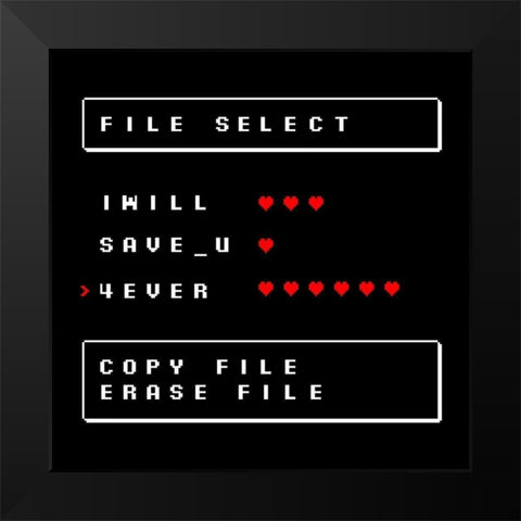 I Will Save U Black Modern Wood Framed Art Print by Rodriquez Jr, Enrique