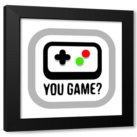 You Game Color Black Modern Wood Framed Art Print with Double Matting by Rodriquez Jr, Enrique
