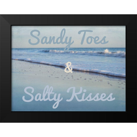 Sandy Toes 2 Black Modern Wood Framed Art Print by Urquhart, Elizabeth
