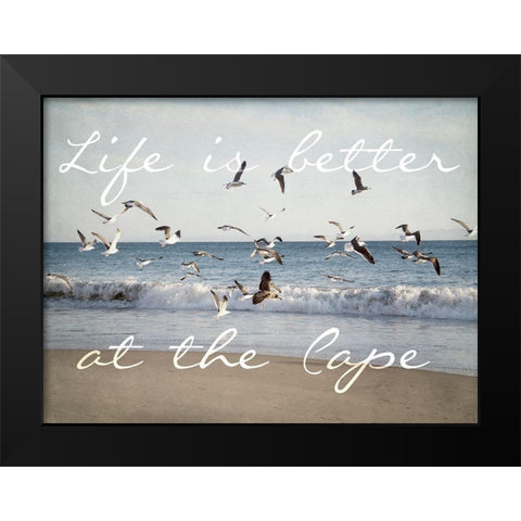 Cape Life Black Modern Wood Framed Art Print by Urquhart, Elizabeth