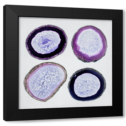Geode Collection 1 Black Modern Wood Framed Art Print with Double Matting by Urquhart, Elizabeth