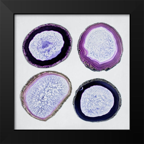 Geode Collection 1 Black Modern Wood Framed Art Print by Urquhart, Elizabeth