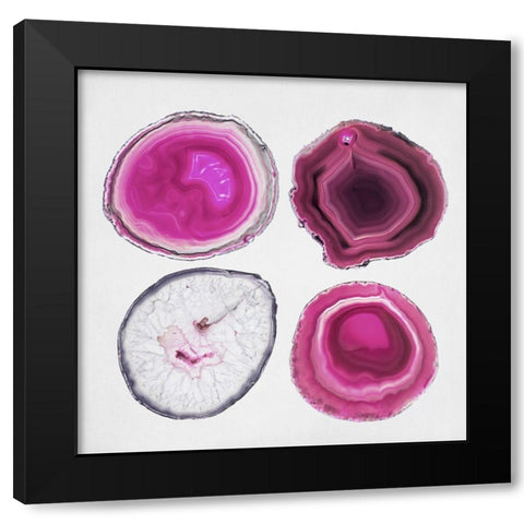 Geode Collection 2 Black Modern Wood Framed Art Print by Urquhart, Elizabeth