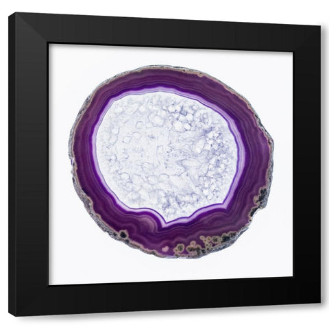 Geode 7 Black Modern Wood Framed Art Print with Double Matting by Urquhart, Elizabeth