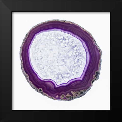 Geode 7 Black Modern Wood Framed Art Print by Urquhart, Elizabeth