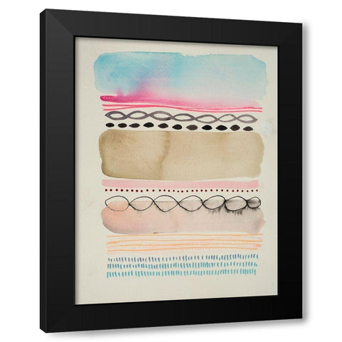 Boundary 2 Black Modern Wood Framed Art Print with Double Matting by Evans-Sills, Faith