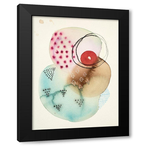Splash 1 Black Modern Wood Framed Art Print by Evans-Sills, Faith
