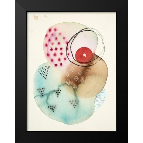 Splash 1 Black Modern Wood Framed Art Print by Evans-Sills, Faith
