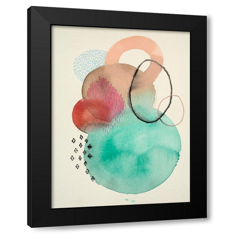 Splash 2 Black Modern Wood Framed Art Print by Evans-Sills, Faith