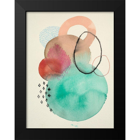 Splash 2 Black Modern Wood Framed Art Print by Evans-Sills, Faith