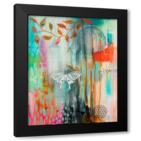 Spiro Butterfly Black Modern Wood Framed Art Print with Double Matting by Evans-Sills, Faith