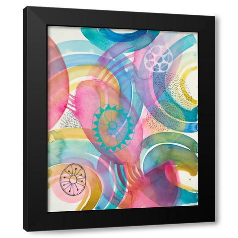 Joyful 1 Black Modern Wood Framed Art Print by Evans-Sills, Faith