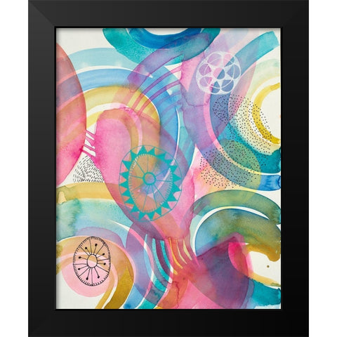 Joyful 1 Black Modern Wood Framed Art Print by Evans-Sills, Faith