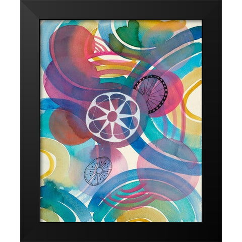 Joyful 2 Black Modern Wood Framed Art Print by Evans-Sills, Faith