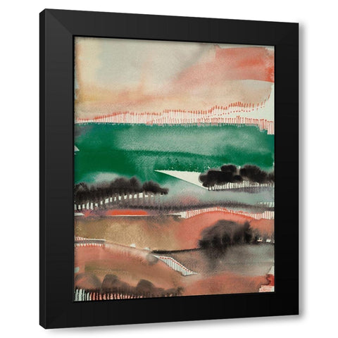 Sunrise Valley 2 Black Modern Wood Framed Art Print with Double Matting by Evans-Sills, Faith