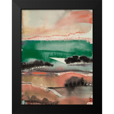 Sunrise Valley 2 Black Modern Wood Framed Art Print by Evans-Sills, Faith